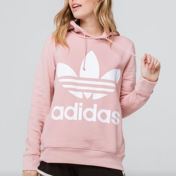 adidas Tops - Adidas Women's Trefoil Hoodie Pullover - Pink, XS, 100% Cotton, Retro Style